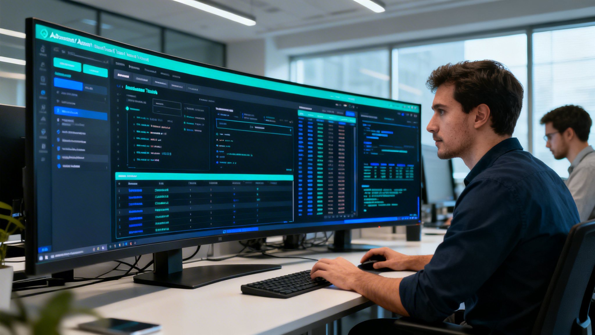 QA engineers reviewing automated test dashboards